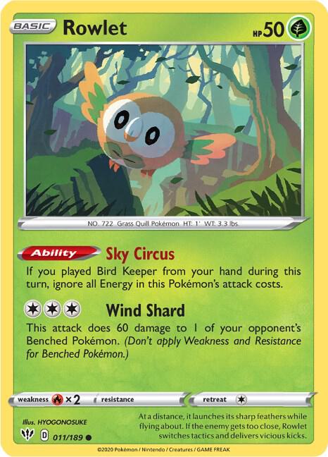 Rowlet SWSH03 011/189 Common
