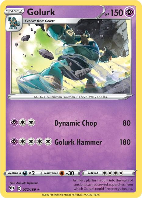 Golurk SWSH03 077/189 Rare