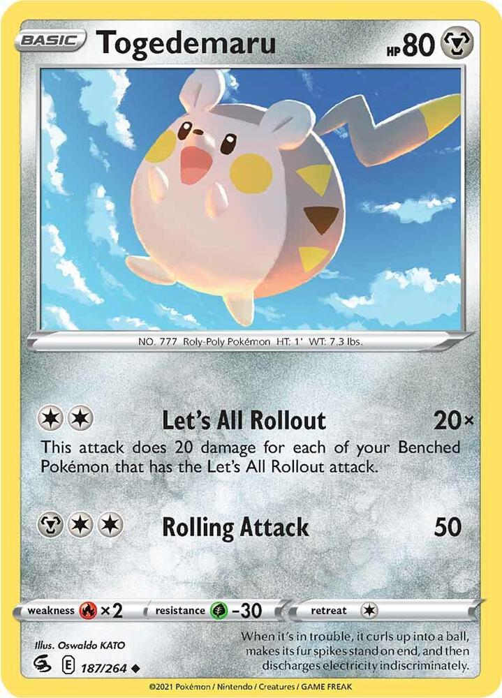 Togedemaru SWSH08 187/264 Uncommon