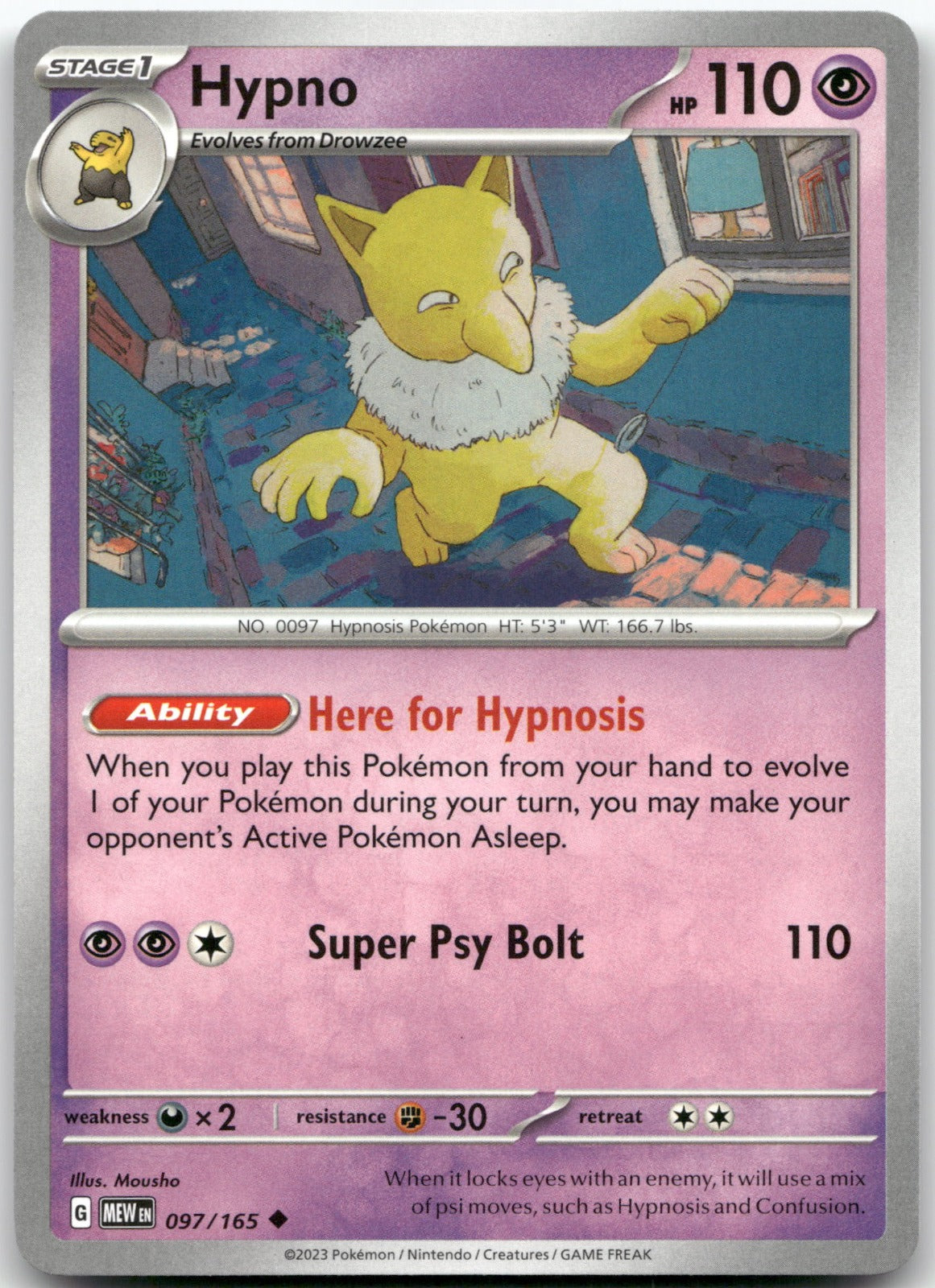 Hypno MEW 097/165 Uncommon