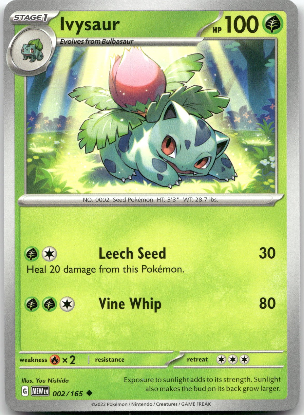 Ivysaur MEW 002/165 Uncommon