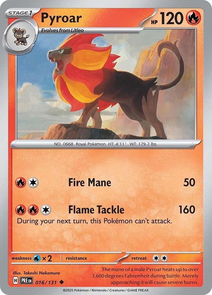Pyroar PRE 016/131 Uncommon