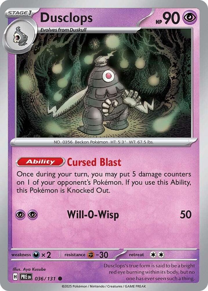 Dusclops PRE 036/131 Common