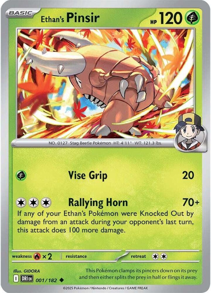 Ethan's Pinsir DRI 001/182 Uncommon
