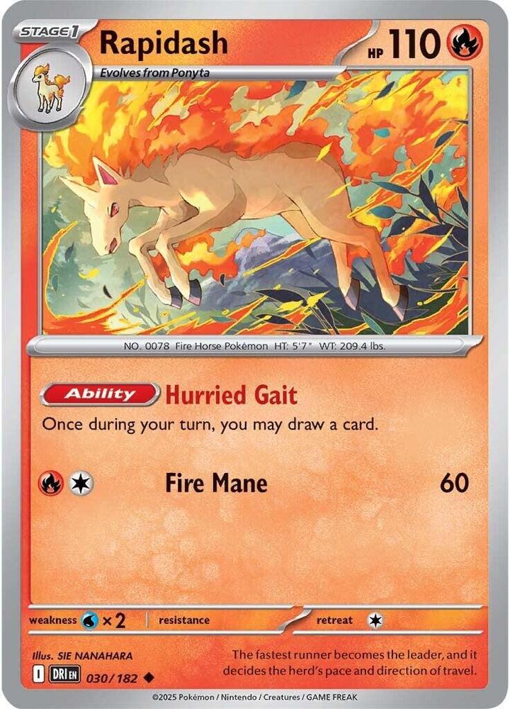 Rapidash DRI 030/182 Uncommon