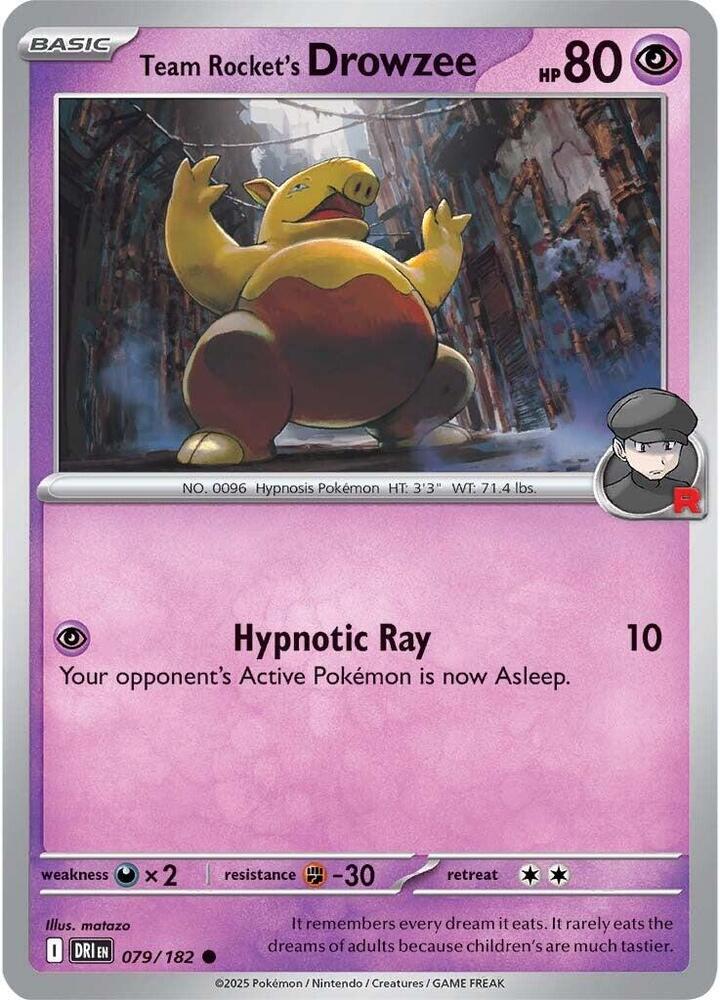 Team Rocket's Drowzee DRI 079/182 Common