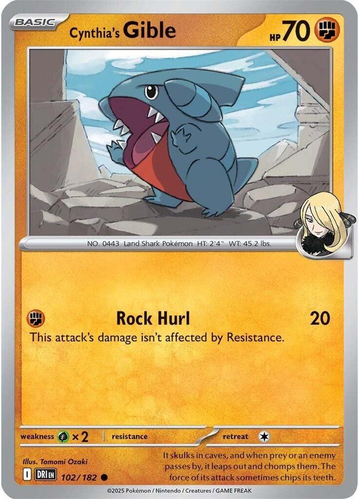 Cynthia's Gible DRI 102/182 Common
