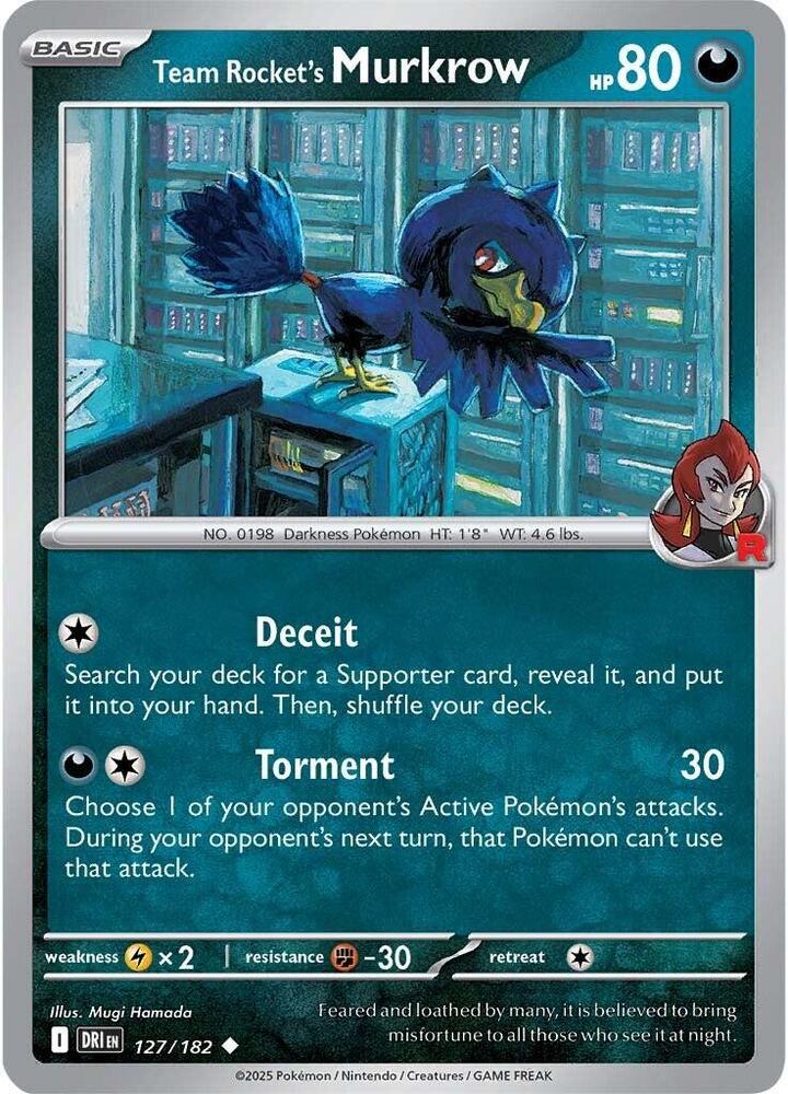 Team Rocket's Murkrow DRI 127/182 Uncommon