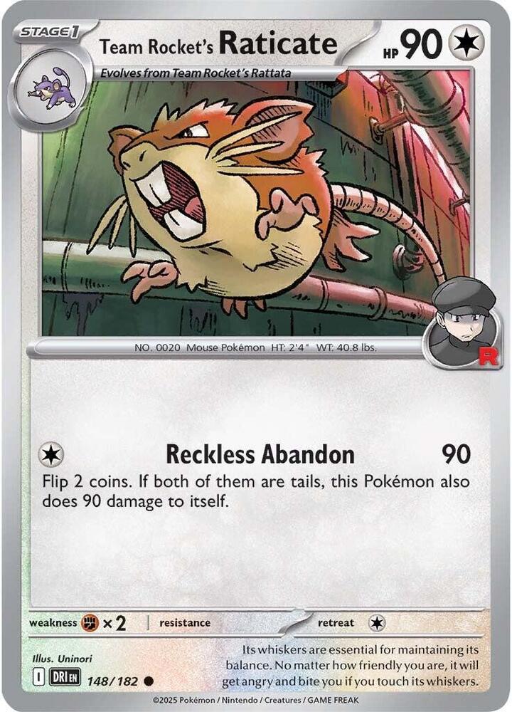Team Rocket's Raticate DRI 148/182 Common