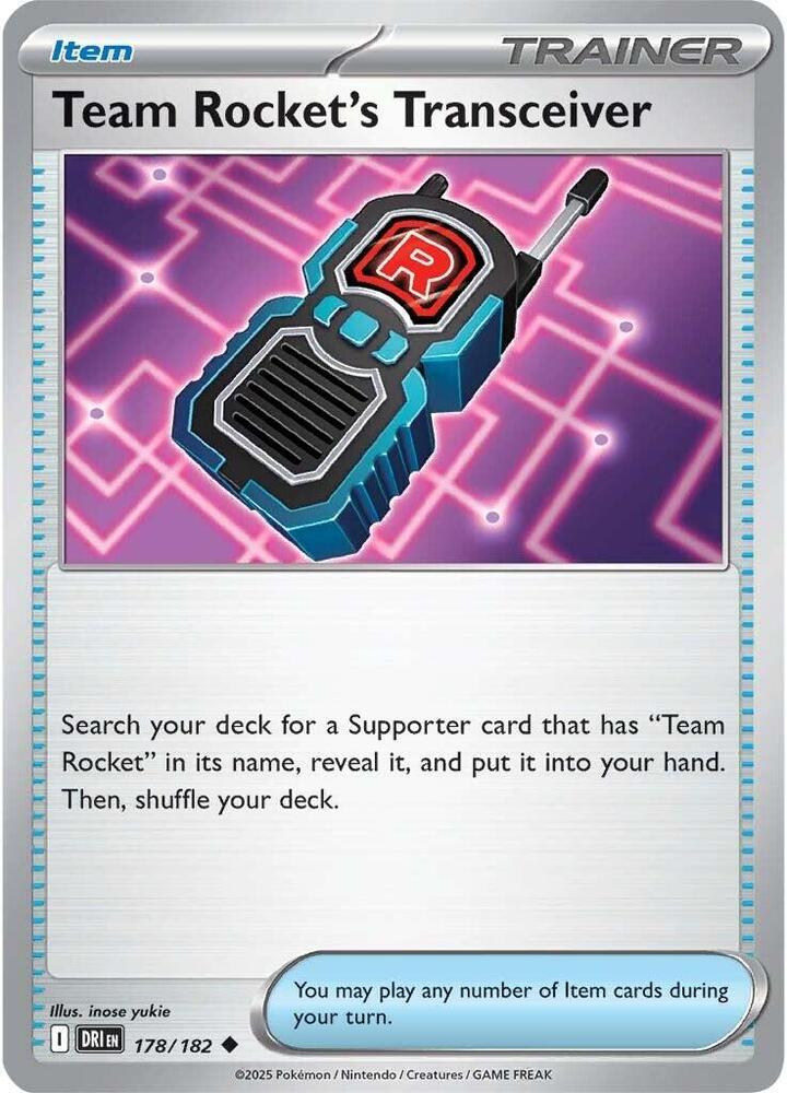 Team Rocket's Transceiver DRI 178/182 Uncommon