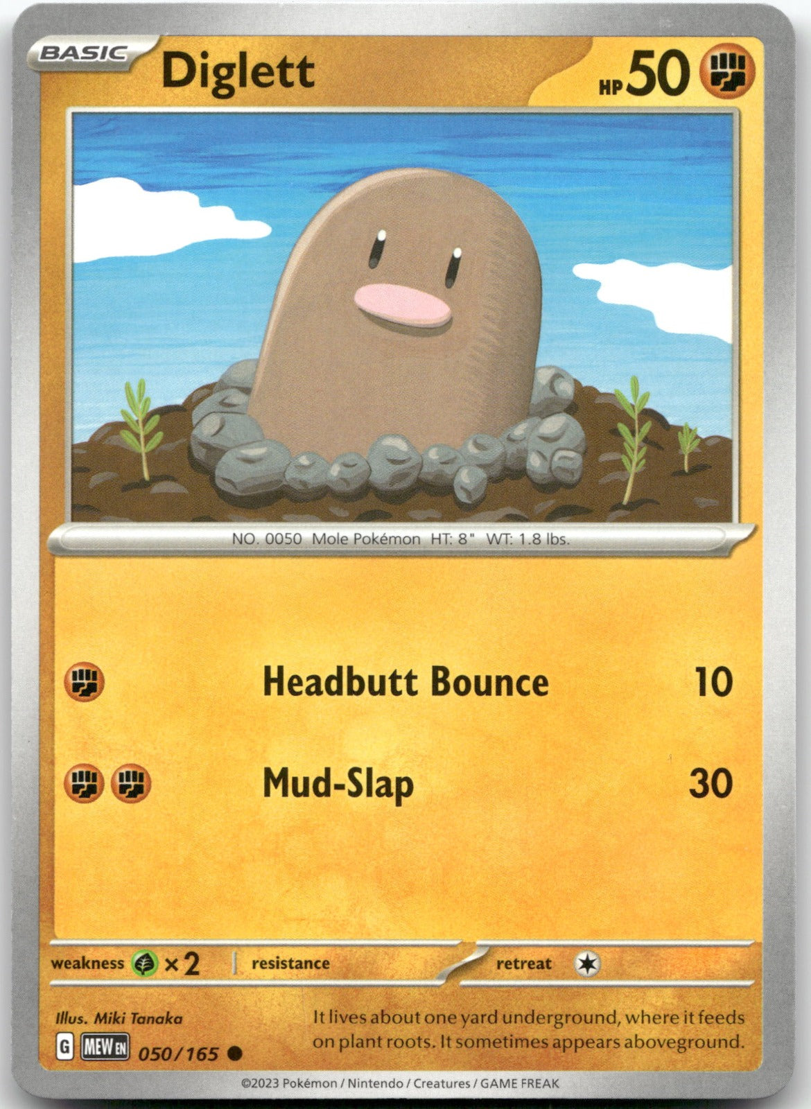 Diglett MEW 050/165 Common