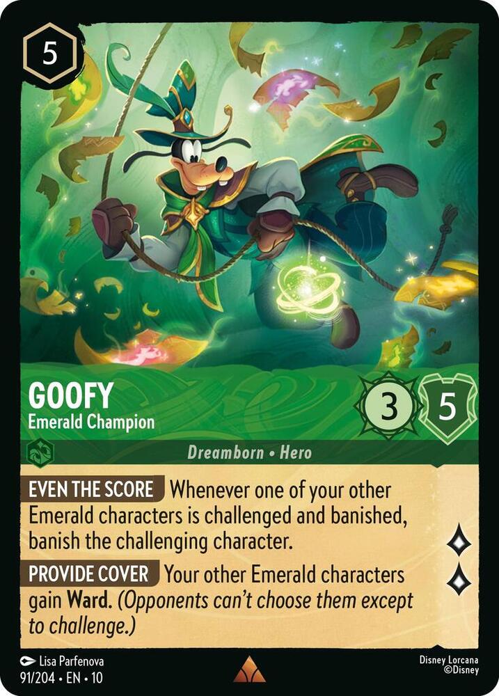 Goofy Emerald Champion 91/204 Rare