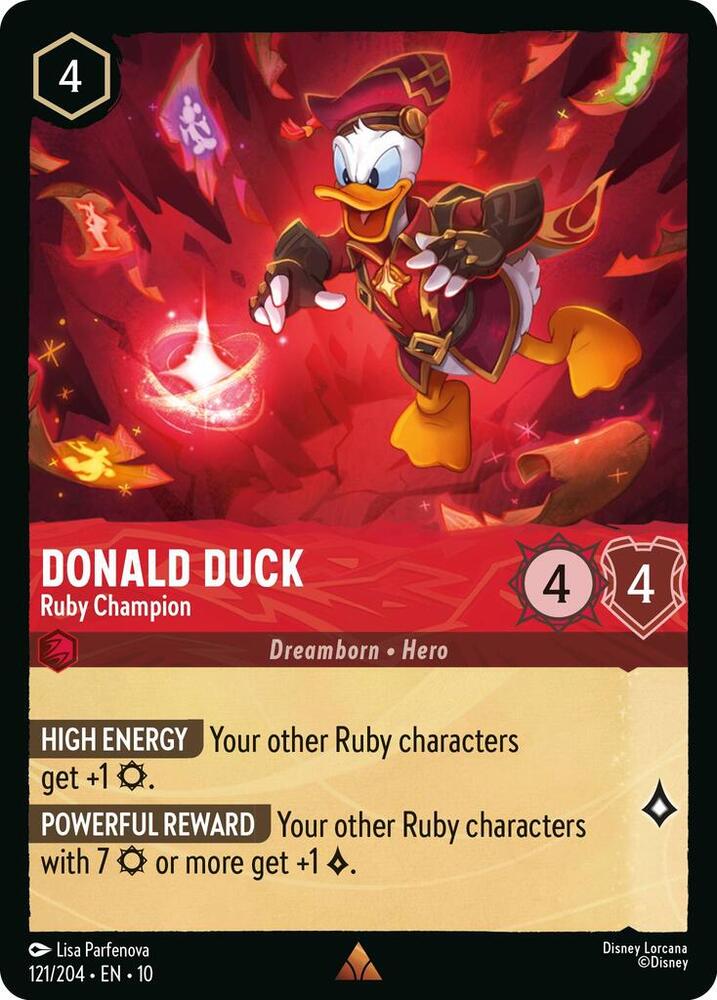 Donald Duck Ruby Champion 121/204 Rare