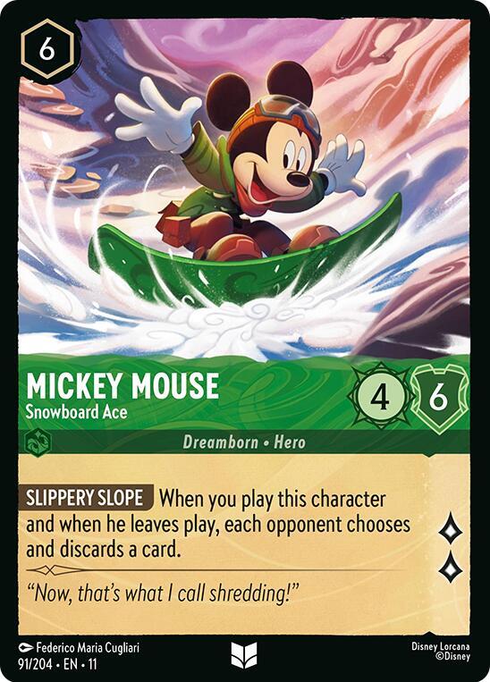 Mickey Mouse - Snowboard Ace 91/204 Uncommon
