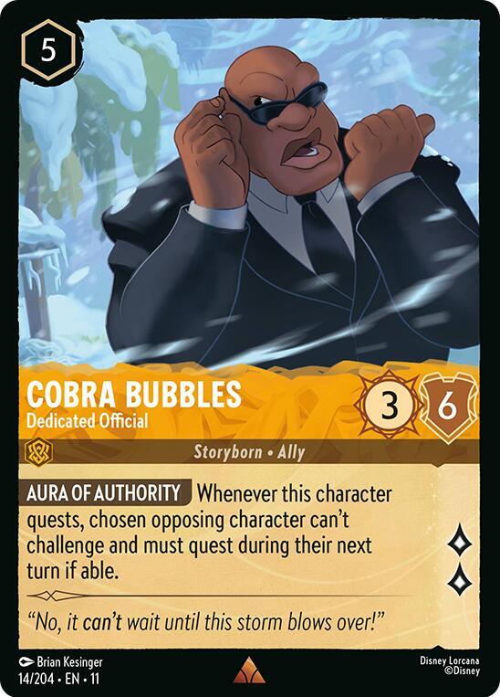 Cobra Bubbles - Dedicated Official 14/204 Rare