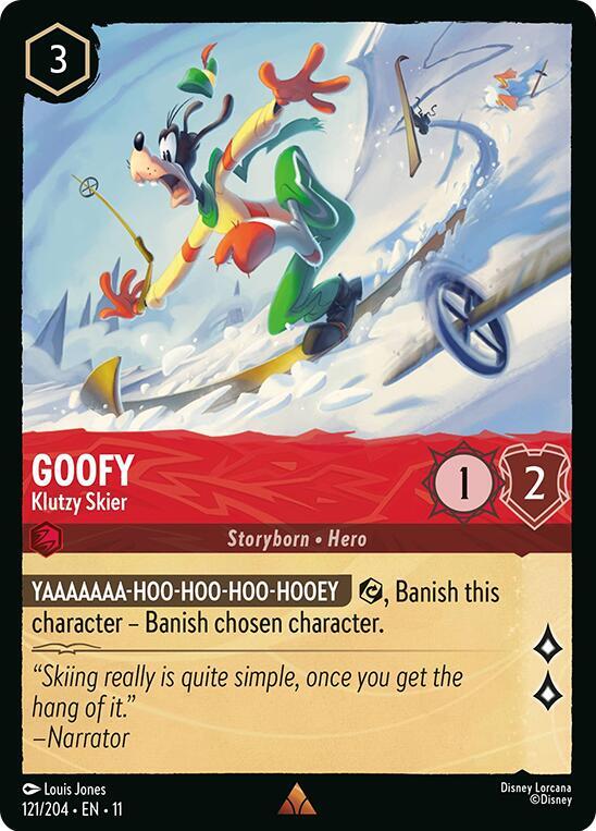 Goofy - Klutzy Skier 121/204 Rare