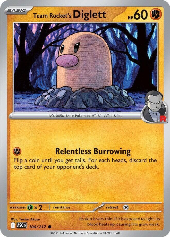 Team Rocket's Diglett ASC 100/217 Common