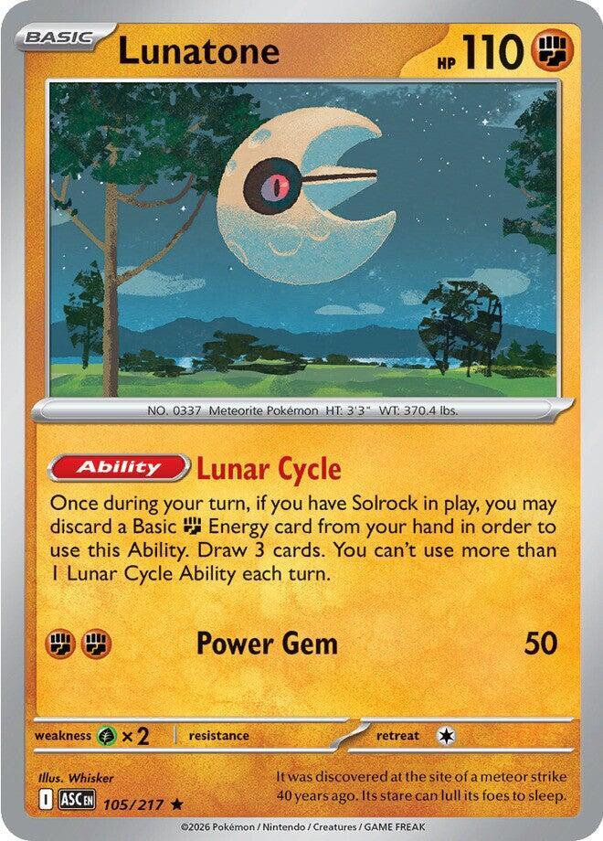 Lunatone ASC 105/217 Rare Holo
