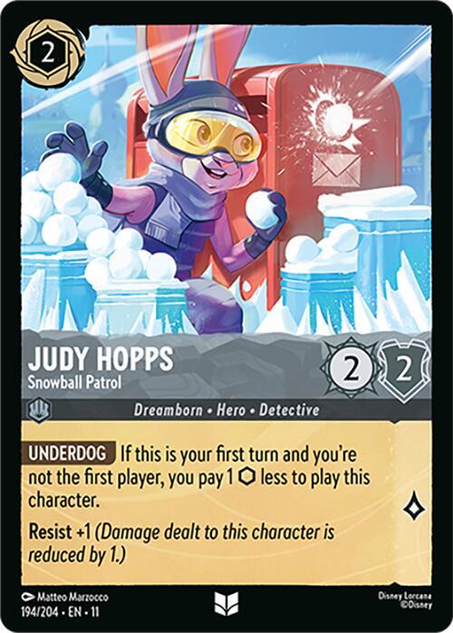 Judy Hopps - Snowball Patrol 194/204 Uncommon