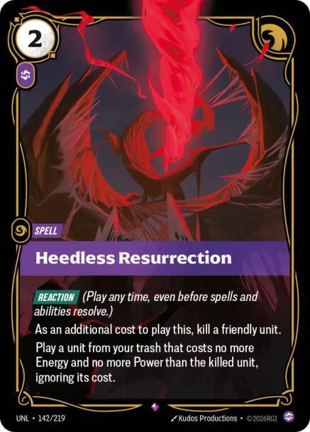 Heedless Resurrection UNL 142/219 Rare