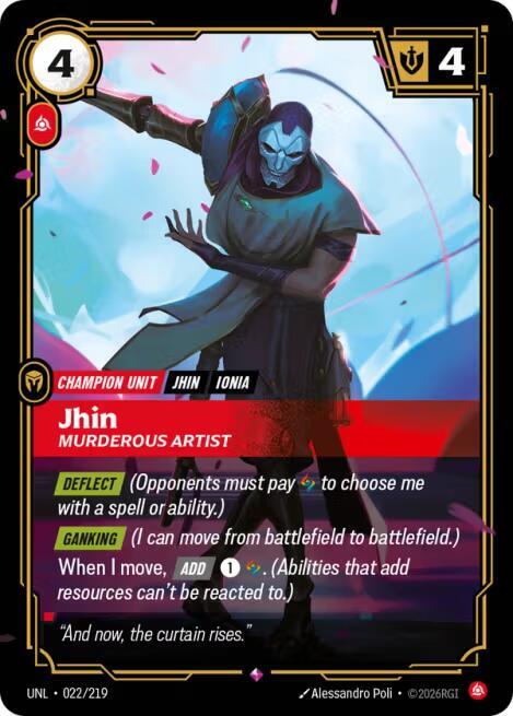 Jhin - Murderous Artist UNL 022/219 Rare