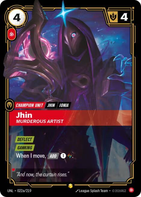 Jhin - Murderous Artist (Alternate Art) UNL 022a/219 Showcase