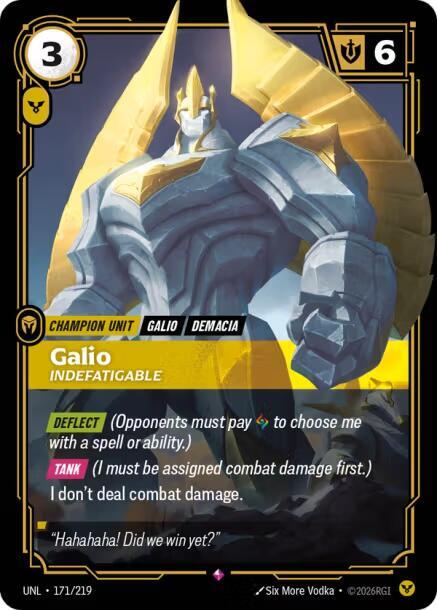 Galio - Indefatigable UNL 171/219 Rare