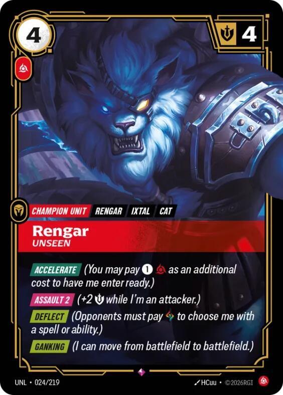 Rengar - Unseen UNL 024/219 Rare