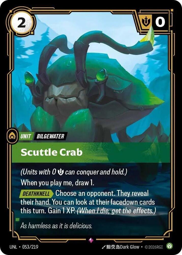 Scuttle Crab UNL 053/219 Rare