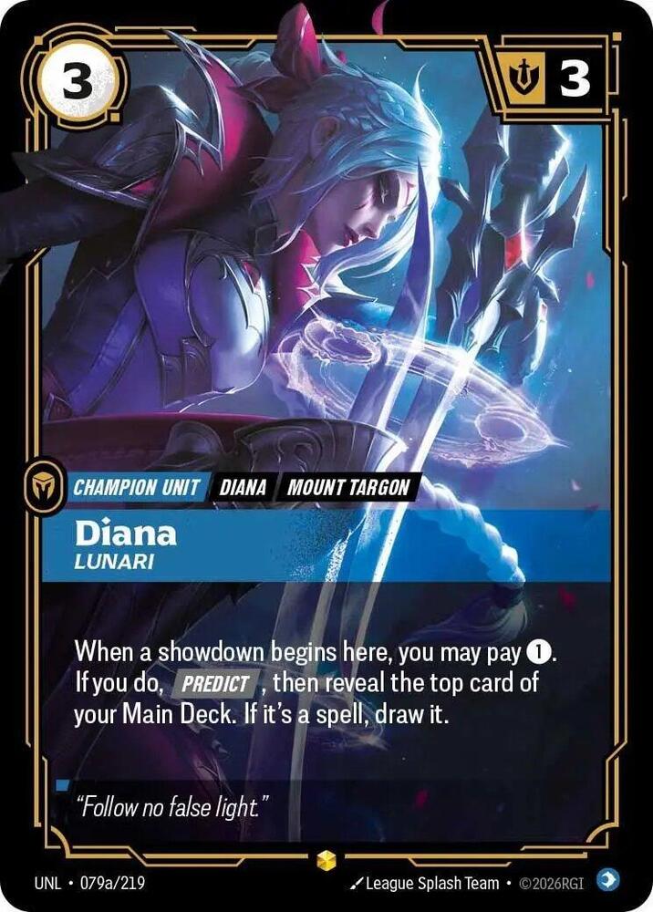 Diana - Lunari (Alternate Art) UNL 079a/219 Showcase