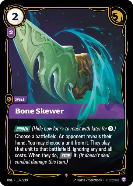 Bone Skewer UNL 139/219 Rare