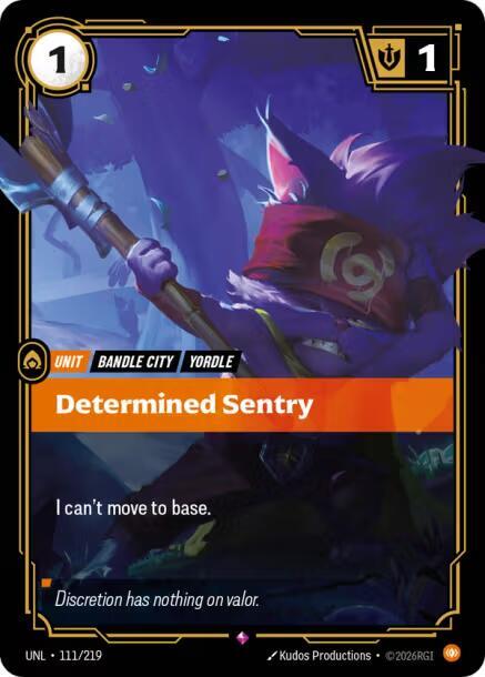 Determined Sentry UNL 111/219 Rare