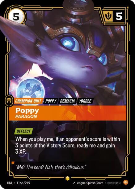 Poppy - Paragon (Alternate Art) UNL 116a/219 Showcase