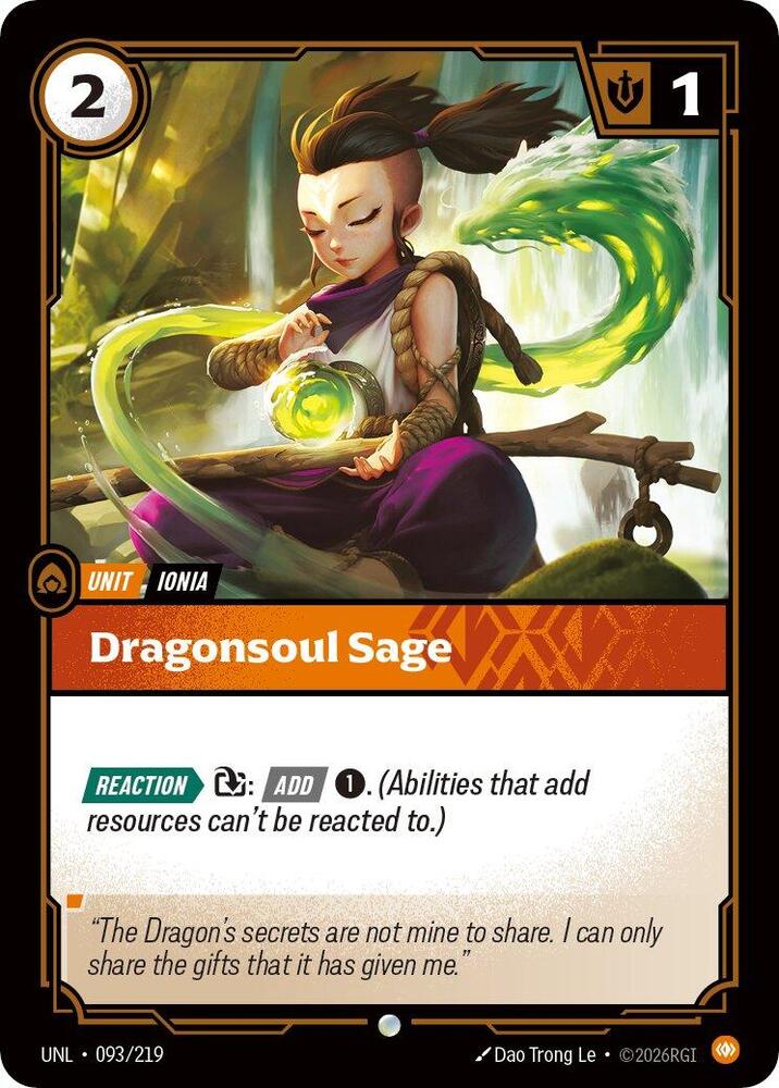 Dragonsoul Sage UNL 093/219 Common