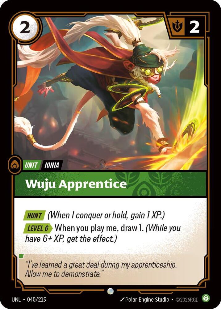 Wuju Apprentice UNL 040/219 Common