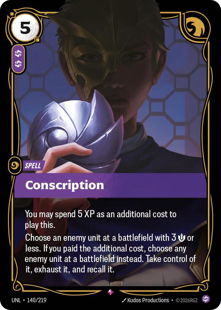 Conscription UNL 140/219 Rare