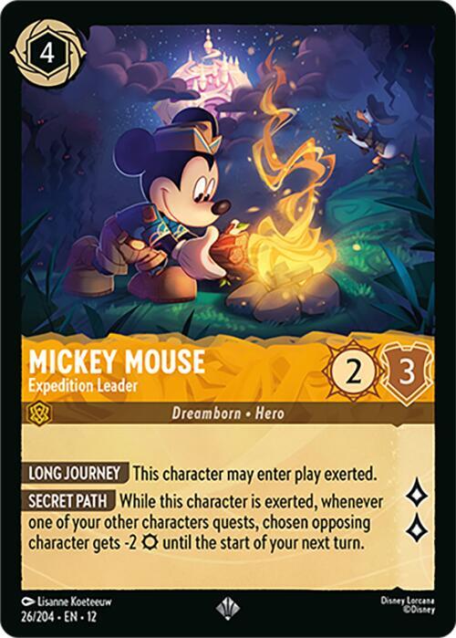 Mickey Mouse - Expedition Leader 26/204 Super Rare Wilds Unknown NM