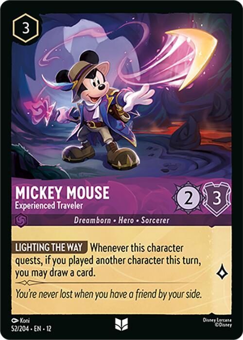 Mickey Mouse - Experienced Traveler 52/204 Uncommon Wilds Unknown NM