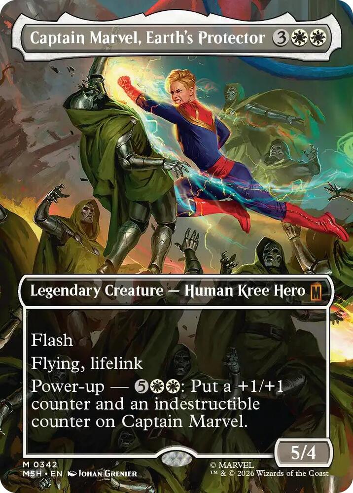 Captain Marvel Earths Protector Borderless 0342 MSH 342 M