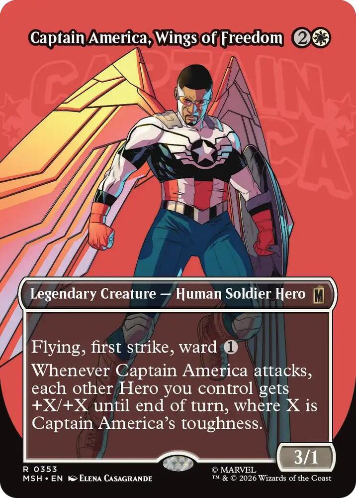 Captain America Wings of Freedom Borderless MSH 353 R