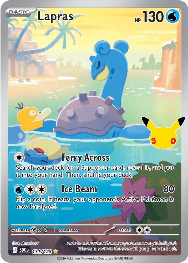 Lapras 30C 131/128 Illustration Rare