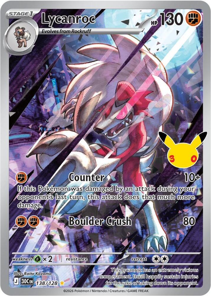 Lycanroc 30C 138/128 Illustration Rare