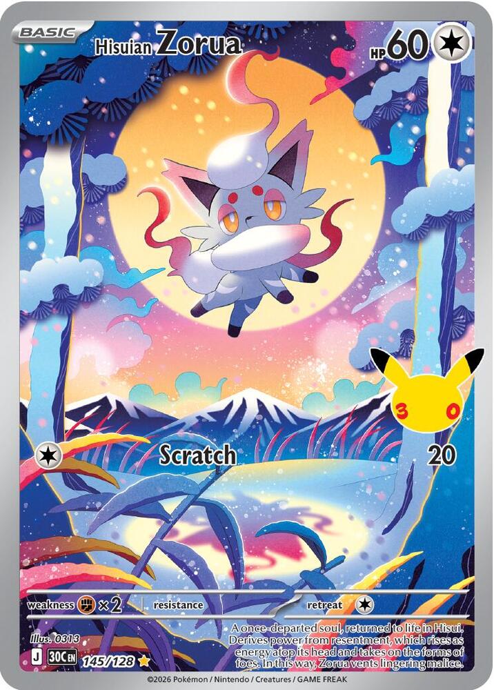 Hisuian Zorua 30C 145/128 Illustration Rare