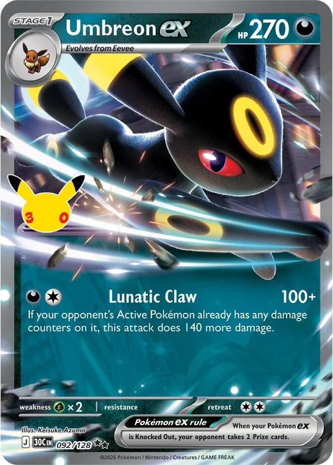 Umbreon ex 30C 092/128 Double Rare