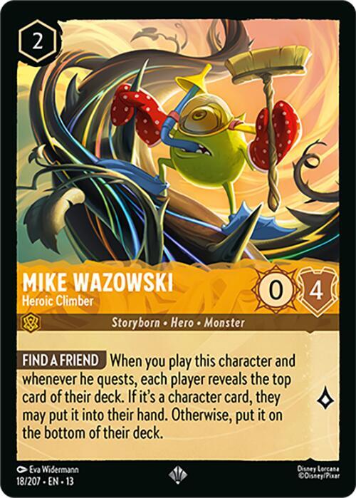 Mike Wazowski - Heroic Climber 13 18/207 Super Rare