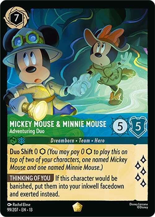 Mickey Mouse & Minnie Mouse - Adventuring Duo 13 99/207 Legendary