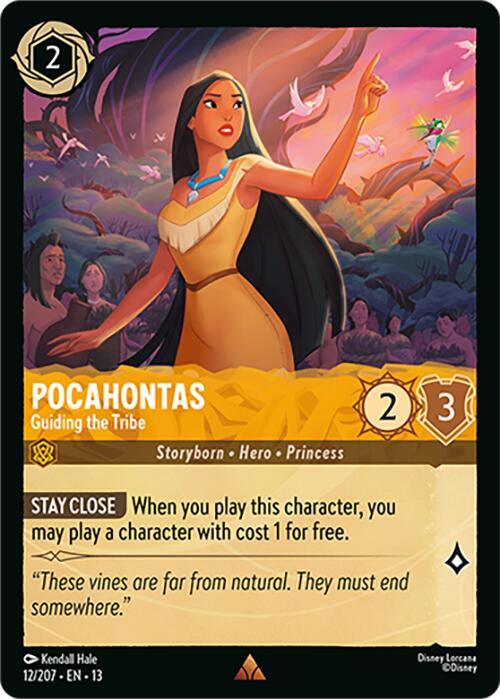 Pocahontas - Guiding the Tribe 13 12/207 Rare