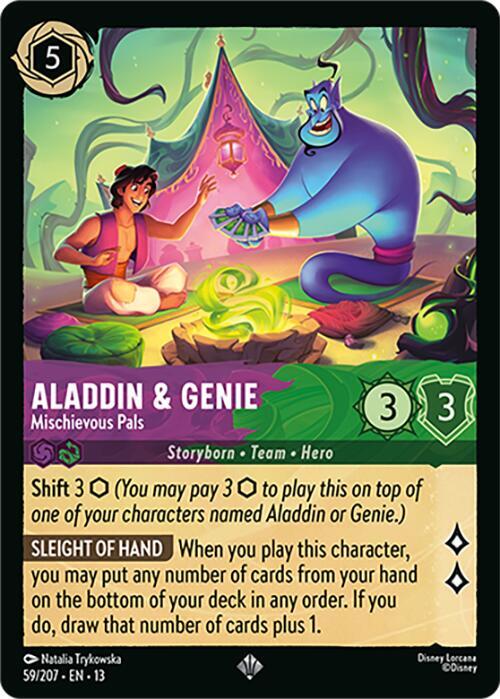Aladdin & Genie - Mischievous Pals 13 59/207 Super Rare