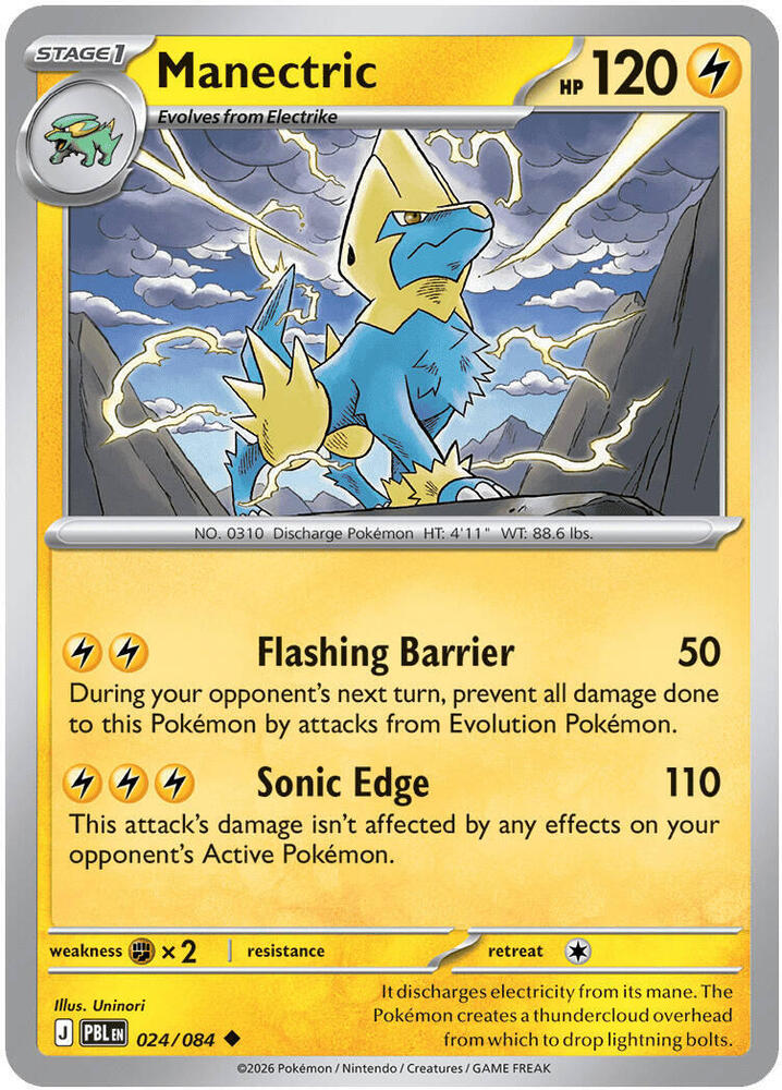 Manectric - PBL 024/084 Uncommon Reverse Holo