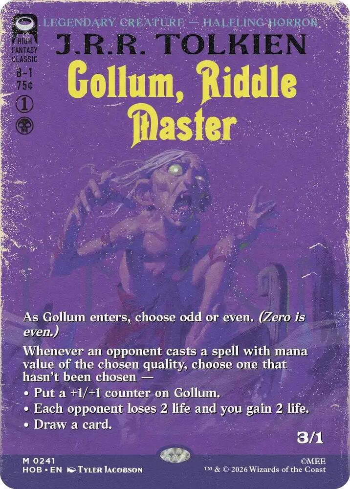 Gollum, Riddle Master (Borderless) HOB 241 M